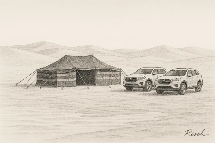 Ein Zelt in der Wüste